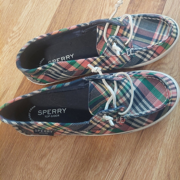 Women's Plaid Sperry Boat Shoe Size 7.5 - Picture 3 of 5